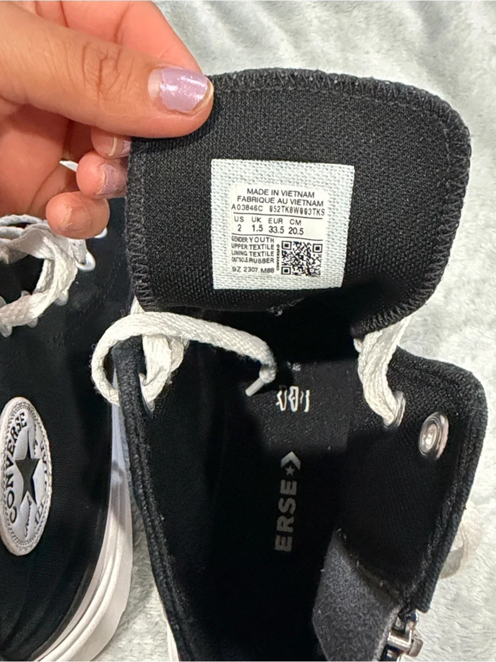 Converse Kids High-Top Sneakers in Black and White